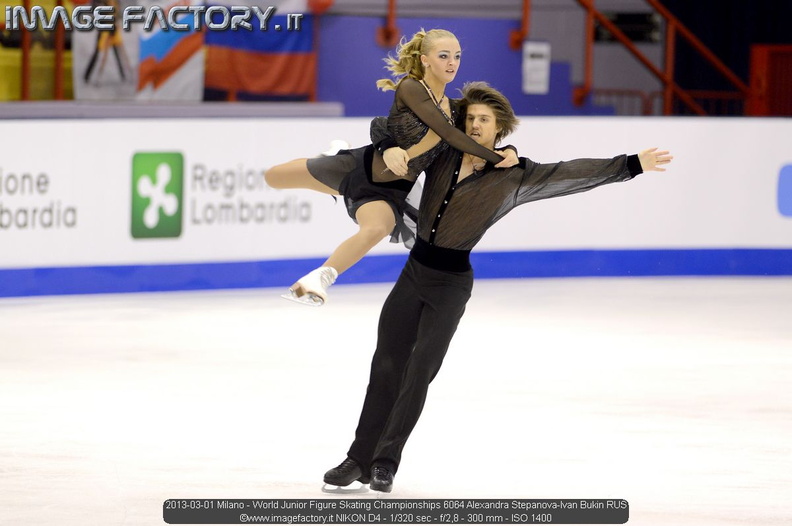 2013-03-01 Milano - World Junior Figure Skating Championships 6064 Alexandra Stepanova-Ivan Bukin RUS.jpg